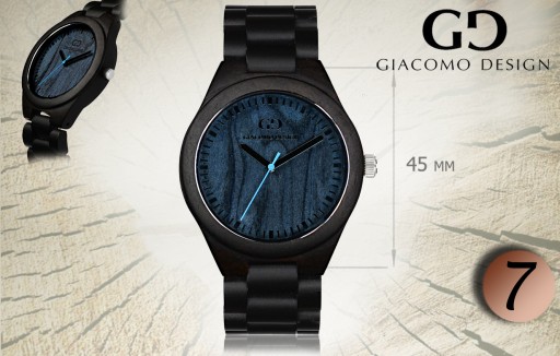 Деревянные часы Giacomo Design GD085 4 ДИЗАЙНА