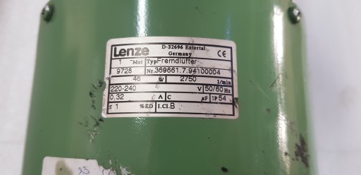 Двигатель LENZE 13.550.8 1100W шестерня 1:45 №379