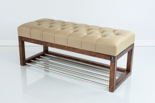 65 Производитель Бежевая стеганая скамья EMRA WOOD Design