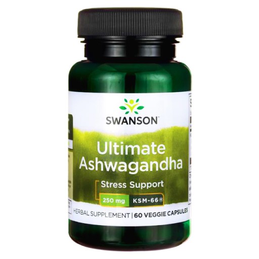 Swanson ASHWAGANDHA KSM-66 ЭКСТРАКТ ЖЕНЬШЕНЯ 60к