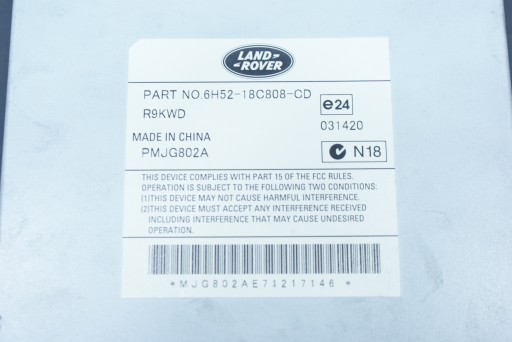 МОДУЛЬ АУДИОУСИЛИТЕЛЯ JAGUAR XF 6H52-18C808-CD