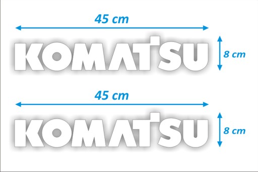 НАКЛЕЙКИ НАКЛЕЙКИ - KOMATSU - 2 шт. - БЕЛЫЕ