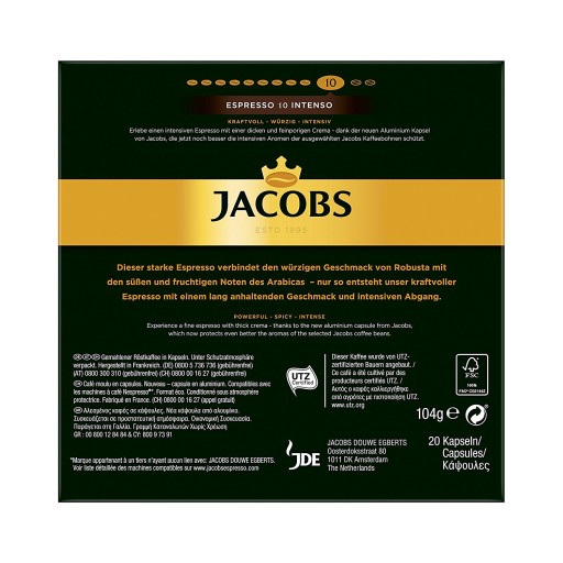 Kapsułki Nespresso Jacobs Espresso Intenso 20 szt.