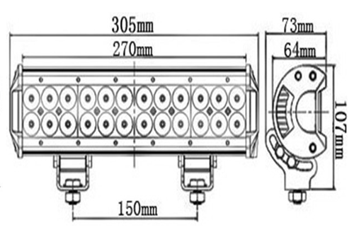 LEDBAR РАБОЧАЯ ЛАМПА ГАЛОГЕННАЯ 72ВТ CREE 7200LM