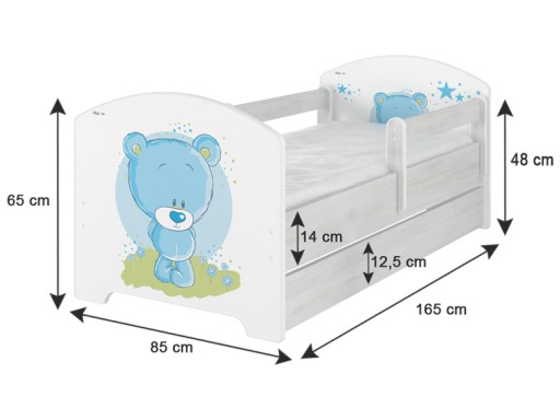 Łóżko łóżka dziecięce 160X80 BABY BOO materac PK