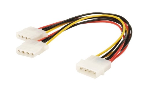 РАЗЪЕМ MOLEX 4PIN 5.25 ДВЕ РАЗЪЕМЫ ПИТАНИЯ АДАПТЕР ПИТАНИЯ M/2xF 4-PIN