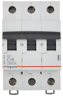 АВТОМАТИЧЕСКИЙ ВЫКЛЮЧАТЕЛЬ LEGRAND RX3 3P C16A S303