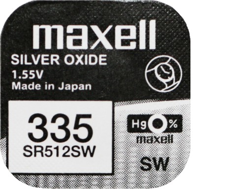 1x СЕРЕБРЯНАЯ БАТАРЕЯ MAXELL SR 512 SW 335 V335 622