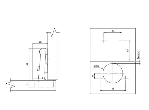 Петля + направляющая AGV/0 + H=0/T AMIX ACCESS