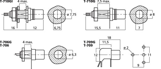 РАЗЪЕМ RCA CINCH MONACOR T-710GI