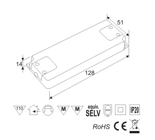 Блок питания для светодиодов ZP-LED/15W 12V DC - MCJ MEBLOWY