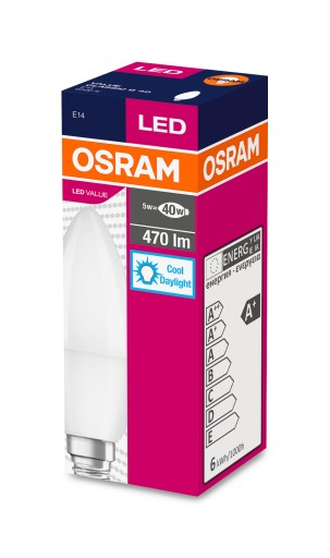 Светодиодная лампа СВЕЧА E14 5.7W 40W 470lm 6500K OSRAM