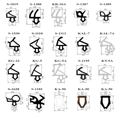 Уплотнители оконные С-1559 и С-1560