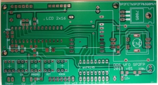 Плата синтеза DDS VFO 8 полос cw ssb SP2FP