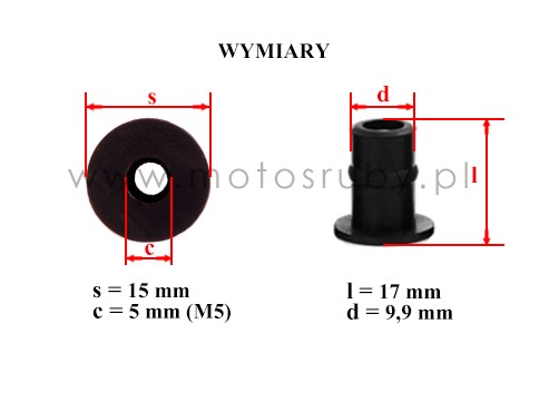 НАБОР КРАСНОЙ ГАЙКИ M5 x 20, комплект 6