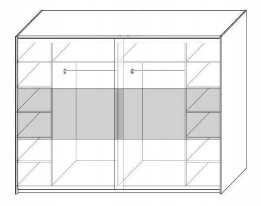 Sypialnia MILO 160x200 cm, Szafa 240 cm + materac