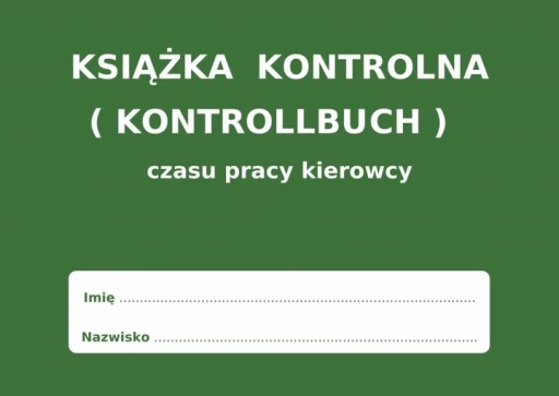Табель учета рабочего времени водителя KONTROLLBUCH PL - DE
