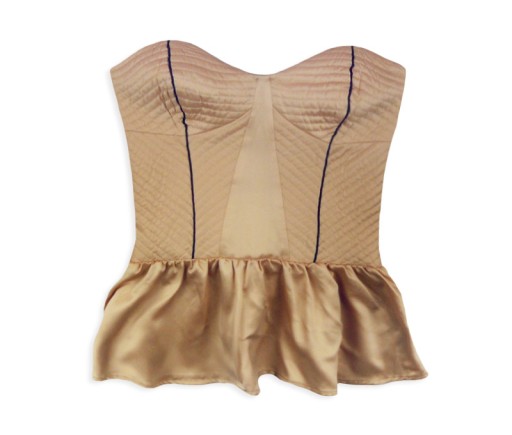 Bershka new corset top tuba tuba beige satin m m
