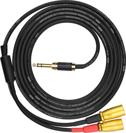 Кабельный кабель 6,3 Jack стерео 2x XLR(M) Klotz 2,5 м