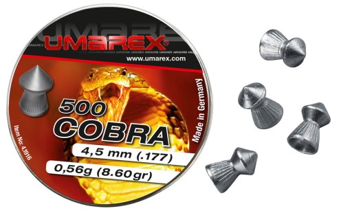 Пули для пневматического оружия 4,5 мм UMAREX Cobra Pointed Ribbed Hammer 500 шт.