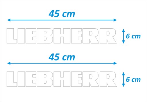 НАКЛЕЙКИ НАКЛЕЙКИ - LIEBHERR - 2 шт. - БЕЛЫЕ