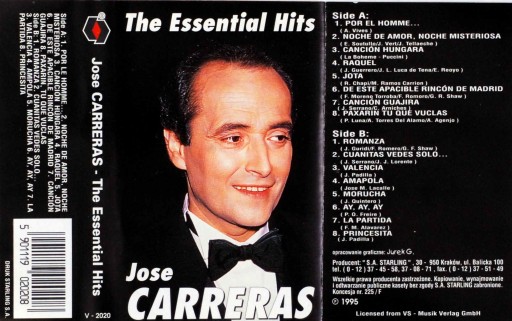 Хосе Каррерас - The Essential Hits (кассета) BDB