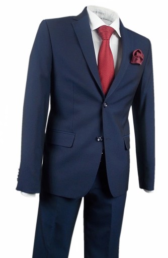 МОДНЫЙ ТЕМНО-СИНИЙ КОСТЮМ R56/98/164 SLIMFIT TK260