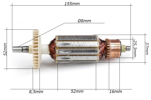 РОТОР ДЛЯ УНИВЕРСАЛЬНОЙ УШЛИФРОВОЧНОЙ МАШИНЫ AG319 WEDGE