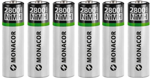 MONACOR NIMH-2800 БАТАРЕЯ БАТАРЕИ 6 ШТ.