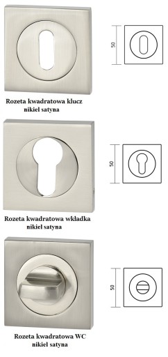 Ключ-розетка квадратный, сатинированный никель VDS