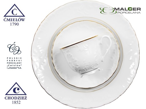 3604 СОУСНИК 500 мл Golden Line ROCOCO PORCELANA ĆMIELÓW MALCER