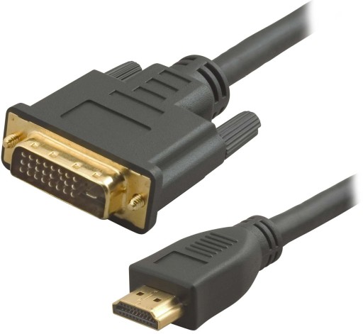 КАБЕЛЬ DVI-HDMI 1,8 М ЗОЛОТОЙ FULL HD ЦИФРОВОЙ