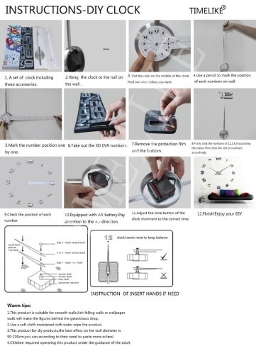 БОЛЬШИЕ 3D НАСТЕННЫЕ ЧАСЫ DIY TIMELIKE 70-130см ЗЕРКАЛО