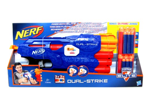 NERF DUAL Strike Gun ДЛЯ 2 ВИДОВ СТРОЛ rB