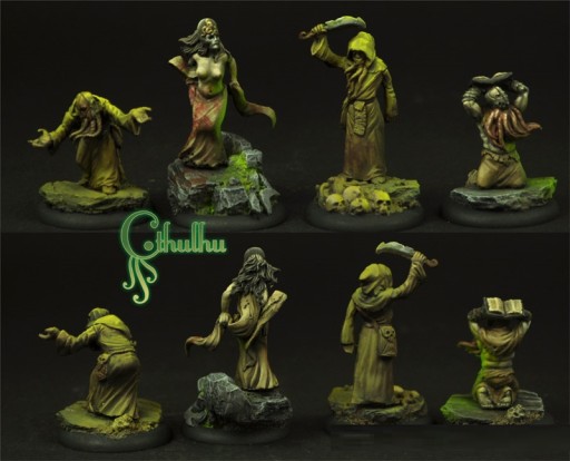 Фигурки Cthulhu Cultists 4 шт. 28 мм Scibor 28CM0011