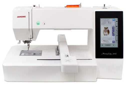 Вышивальная машина Janome MC500e + пяльцы + нитки + подарки