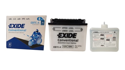 EXIDE EB7C-A/YB7C-A МОТОЦИКЛОВАЯ АККУМУЛЯТОРНАЯ БАТАРЕЯ