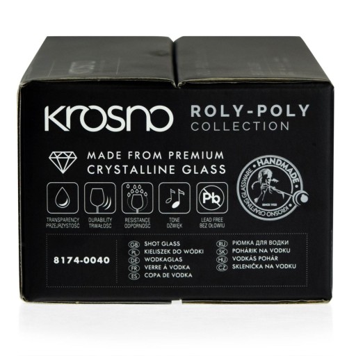 KROSNO Roly-Poly bujane kieliszki do wódki 40ml