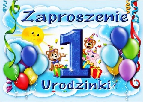 Zaproszenie zaproszenia na urodziny urodzinki roczek pierwsze