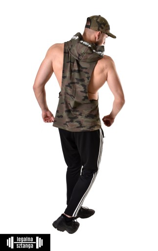 Tank Top z kapturem Legalna Sztanga moro S gym