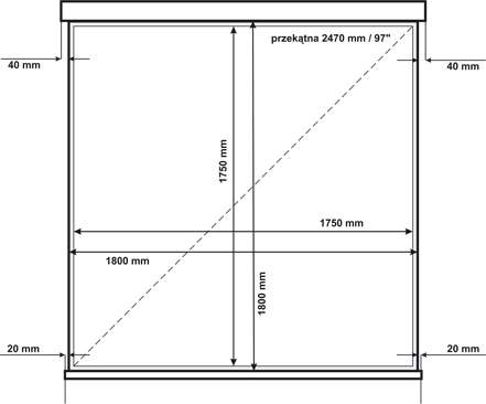 ПОРТАТИВНЫЙ проекционный экран на штативе 180х180 см.