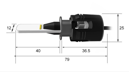 ŻARÓWKI H3 LED MINI B6 CSP CANBUS GENERACJA VI