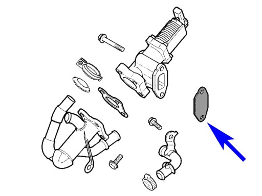 Заглушка EGR Opel Fiat Alfa Lancia 1.3 JTD CDTI