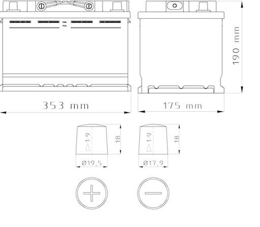 Akumulator BARS PLATINUM 12V 110Ah 1000A (EN)