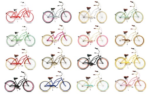 Женский велосипед Beach Cruiser 26 LADY черные шестерни розовый ROYALBI shimano
