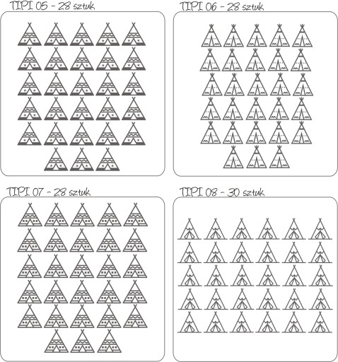 Naklejki na ścianę tipi wigwam teepee namiot