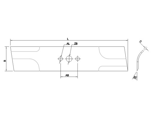 Нож 50 см NAC S510 W510 X510 V/H/Y T475 T575 T675 ШЛИФОВАНИЕ ОБРЕЗАНИЕ