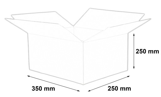 КАРТОННАЯ КОРОБКА 350x250x250 КОРОБКА С КЛАПАНОМ 20 шт.