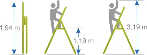 Лестница HOME алюминиевая 6-ступенчатая ALVE 150 KG