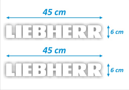 НАКЛЕЙКИ НАКЛЕЙКИ - LIEBHERR - 2 шт. - БЕЛЫЕ